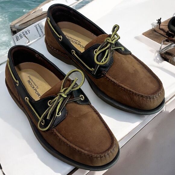 Rockport Perth Boat Shoes Mens Size 8.5W - Picture 1 of 16